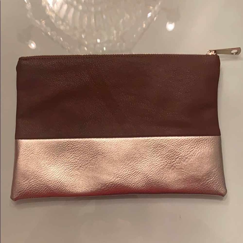 Remi and Reed Brown and Gold clutch